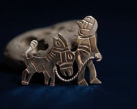 Image 1 of Vintage Man and Burro Brooch 