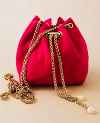 Image 3 of Draw-string mini chain bucket bags