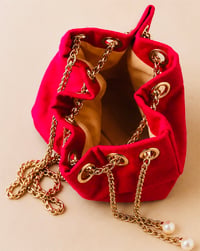 Image 4 of Draw-string mini chain bucket bags