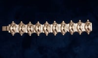 Image 2 of Vintage 1930s Hinged Bracelet from Mexico 