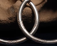 Image 3 of Vintage Chevron Hollow Hoops 