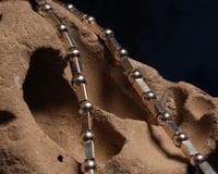 Image 1 of Vintage Sterling  Beaded Necklace 