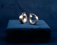 Image 2 of Vintage Chunky Squared Hoops 
