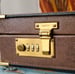 Image of Vtg Gucci Brown Monogram Briefcase.