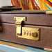 Image of Vtg Gucci Brown Monogram Briefcase.