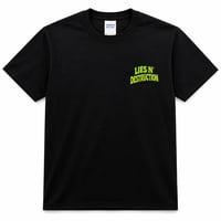 Image 2 of Lies N’ Destruction “Skull Smoke” Vintage Punk Tee (Black)