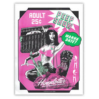 Image 1 of Frank Henenlotter Triple Feature (Basket Case, Frankenhooker, Brain Damage) Risograph Print (8.5x11)