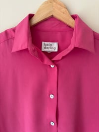 Image 1 of Vintage Long Sleeve Lucia Darling Pink Blouse 