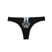 Image 1 of DUMB PUPPY RHINESTONE CHEEKY THONG