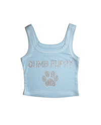 Image 1 of DUMB     PUPPY     RHINESTONE     SCOOP     NECK    TOP    