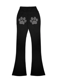 Image 1 of DUMB PUPPY RHINESTONE YOGA PANTS