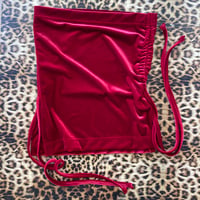 Image 1 of *:･Ruched Crop ☆ Red Velvet ੈ✩‧₊˚
