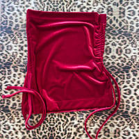 Image 2 of *:･Ruched Crop ☆ Red Velvet ੈ✩‧₊˚