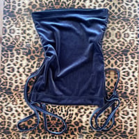 Image 4 of *:･Ruched Crop ☆ Slate Velvet ੈ✩‧₊˚