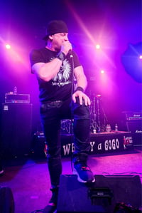 Image 2 of Stevie Rachelle "Stage Worn / Hair Raising" men's tour tee in Large includes a Free CD