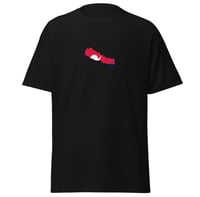 Image 1 of Nepal Flag Chest Print Tshirt Black/White