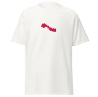 Image 2 of Nepal Flag Chest Print Tshirt Black/White