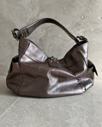 Image 4 of METALLIC LEATHER LOBSTER CLASP BAG