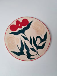 Image 2 of TRIO | grande assiette, rouge et ivoire