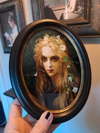 Image 2 of Gothic Ophelia Wall Art in Vintage Oval Frame