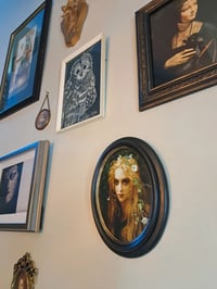 Image 3 of Gothic Ophelia Wall Art in Vintage Oval Frame
