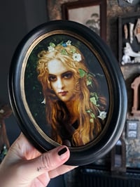 Image 1 of Gothic Ophelia Wall Art in Vintage Oval Frame