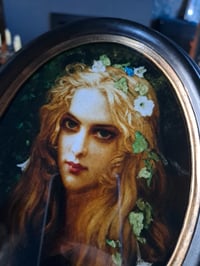 Image 5 of Gothic Ophelia Wall Art in Vintage Oval Frame