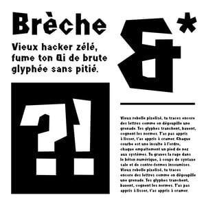 Image of 🪓 Brèche : Une typo qui fissure l’ordre.