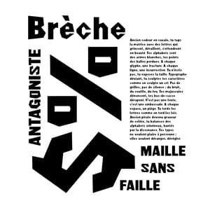 Image of 🪓 Brèche : Une typo qui fissure l’ordre.