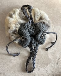 Image 7 of ITALIAN LEATHER AND FUR KNIT BAG