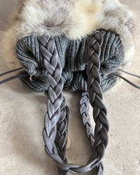 Image 8 of ITALIAN LEATHER AND FUR KNIT BAG