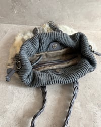 Image 9 of ITALIAN LEATHER AND FUR KNIT BAG
