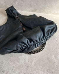 Image 10 of LEATHER BEAD AND CHAIN BAG
