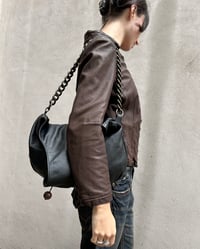Image 11 of LEATHER BEAD AND CHAIN BAG