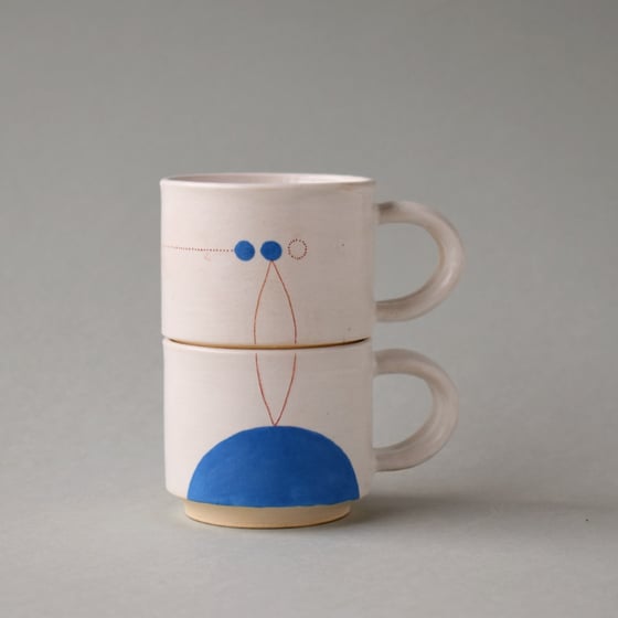 Image of Blue Stacking Espresso Cups