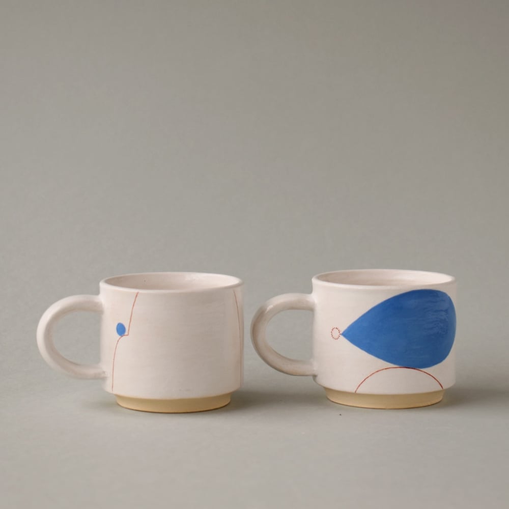 Image of Blue Stacking Espresso Cups