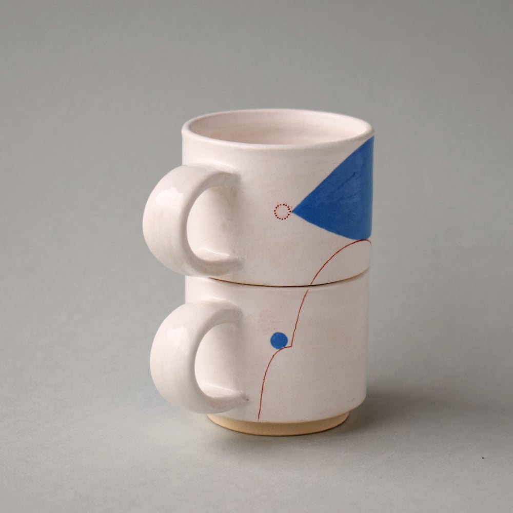 Image of Blue Stacking Espresso Cups