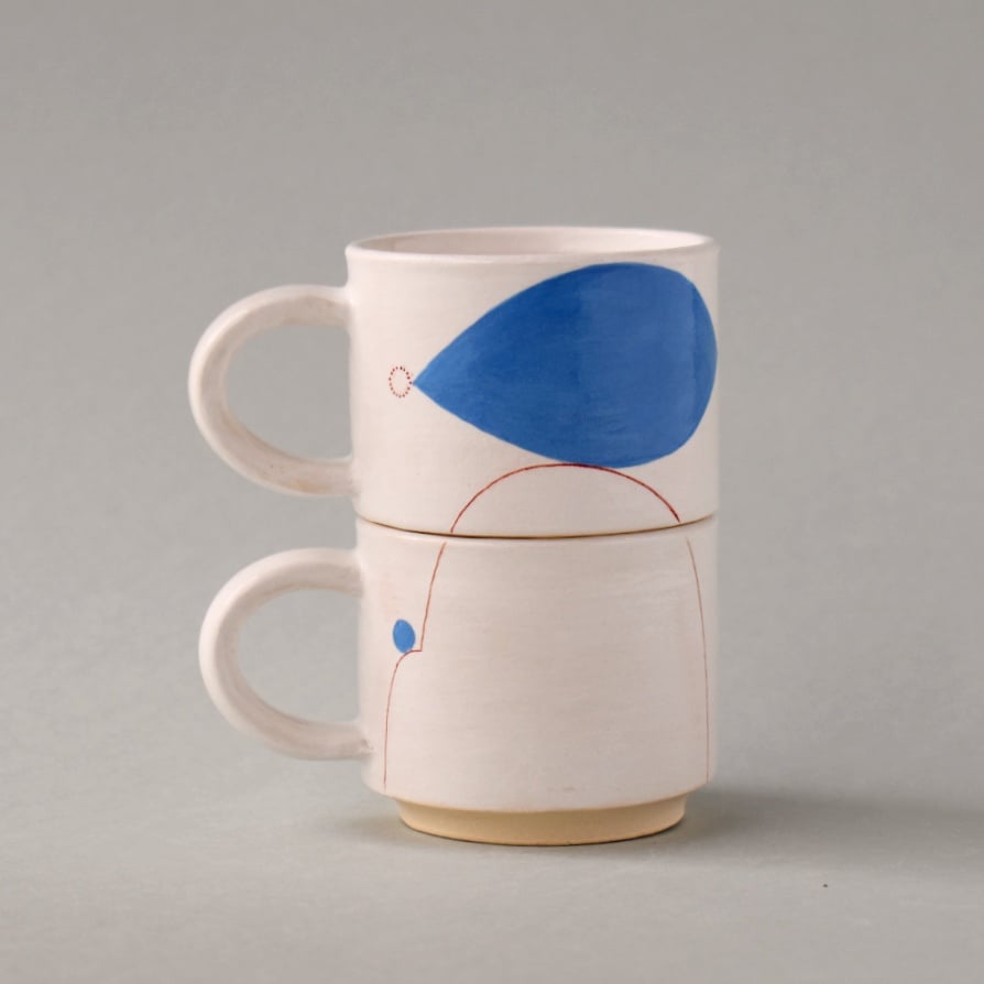 Image of Blue Stacking Espresso Cups