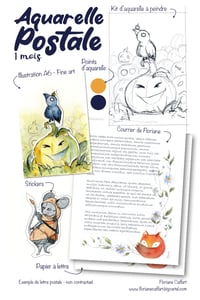 - AQUARELLE POSTALE - </br> 1 mois </br>