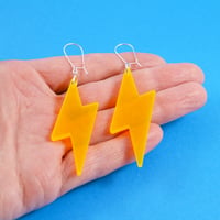 Image 7 of Neon Lightning Bolt Earrings