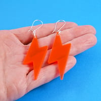 Image 5 of Neon Lightning Bolt Earrings