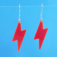 Image 2 of Neon Lightning Bolt Earrings