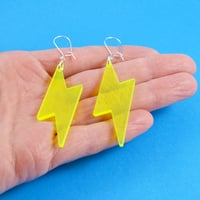 Image 6 of Neon Lightning Bolt Earrings