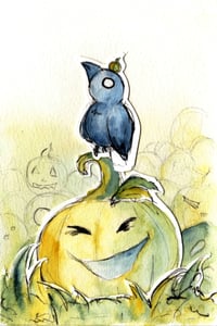 Image 2 of - KIT AQUARELLE - </br> La citrouille et le corbeau</br> <FONT size="4pt">10x15cm</FONT>