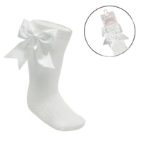 Image 1 of Knee high bow socks 