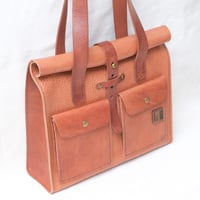 Image 2 of STUDIO LINE Midi Roll Top Work Tote in light brown