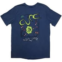 Image 2 of The Cure Unisex Stone Wash T-Shirt: Wish Tour '92 (Denim Blue) (Back Print) / Officially Licenced