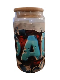 Image 4 of Dad Glass Tumbler - Choose your Color PERFECT For Father's Day