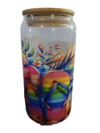 Image 1 of Life's Better in Flip Flops Glass Tumbler