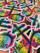 Image 2 of Hail Satan Glitter Stickers